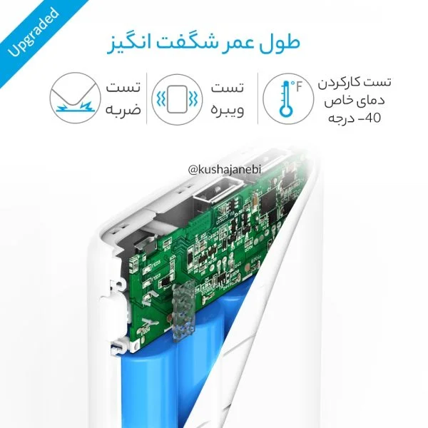 پاوربانک انکر A1214 ظرفیت 10000 میلی آمپری