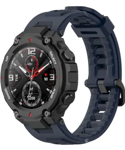 بند سیلیکونی ساعت هوشمند Amazfit T-Rex / T-Rex Pro - سرمه ای