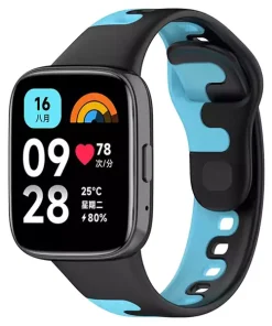 بند سیلیکونی ساعت هوشمند Redmi Watch 3 Lite/Active - مشکی آبی