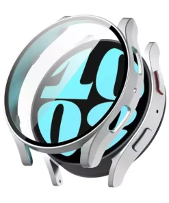 کاور گلس ساعت هوشمند سامسونگ واچ 6 سایز 40 44 - نقره ای