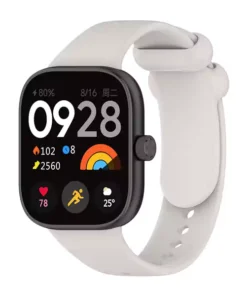 بند ساعت هوشمند شیائومی Redmi Watch 4 طرح سیلیکونی - طوسی روشن