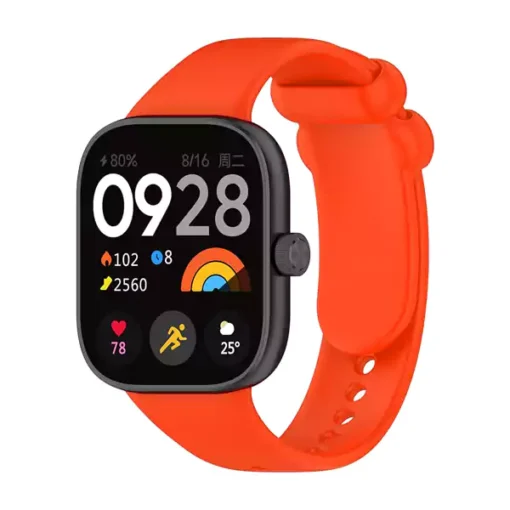 بند ساعت هوشمند شیائومی Redmi Watch 4 طرح سیلیکونی - نارنجی