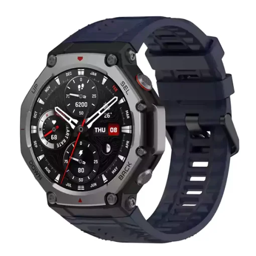 بند سیلیکونی ساعت هوشمند Amazfit T-Rex 3 - سرمه ای