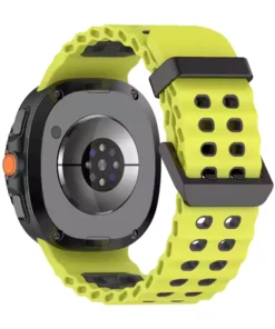 Samsung Galaxy Watch 8 Marine Fosfori Black بند سیلیکونی گلکسی واچ 8 سامسونگ طرح Marine - فسفری مشکی