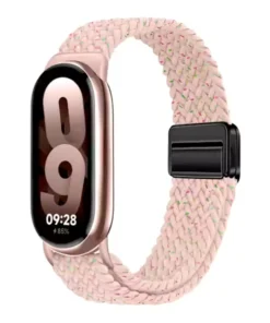 Xiaomi Mi Band 8 9 10 Fabric Strap Magnet PinkCherry بند پارچه ای می بند 8/9/10 شیائومی - صورتی گیلاسی