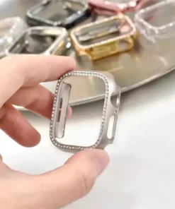 Apple Watch Seri 10 11 12 Bumper Shine 1 گارد نگین دار اپل واچ سری 10-11-12 سایز 42 و 46 - تصویر تزئینی