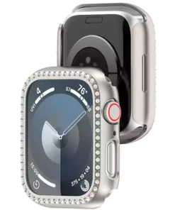 Apple Watch Seri 10 11 12 Bumper Shine 2 گارد نگین دار اپل واچ سری 10-11-12 سایز 42 و 46 - تصویر تزئینی