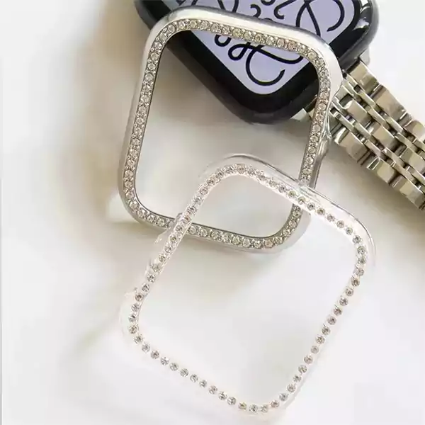 Apple Watch Seri 10 11 12 Bumper Shine 3 گارد نگین دار اپل واچ سری 10-11-12 سایز 42 و 46 - تصویر تزئینی
