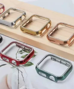 Apple Watch Seri 10 11 12 Bumper Shine 4 گارد نگین دار اپل واچ سری 10-11-12 سایز 42 و 46 - تصویر تزئینی