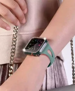 Apple Watch Seri 10 11 12 Bumper Shine 5 گارد نگین دار اپل واچ سری 10-11-12 سایز 42 و 46 - تصویر تزئینی