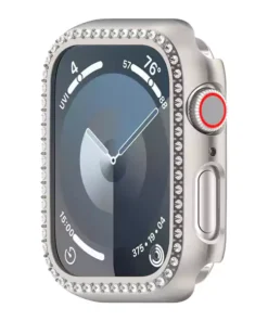 Apple Watch Seri 10 11 12 Bumper Shine 6 گارد نگین دار اپل واچ سری 10-11-12 سایز 42 و 46 - تصویر کامل