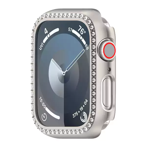 Apple Watch Seri 10 11 12 Bumper Shine 6 گارد نگین دار اپل واچ سری 10-11-12 سایز 42 و 46 - تصویر کامل