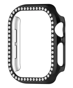 Apple Watch Seri 10 11 12 Bumper Shine Black گارد نگین دار اپل واچ سری 10-11-12 سایز 42 و 46 - مشکی