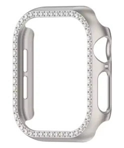 Apple Watch Seri 10 11 12 Bumper Shine Star گارد نگین دار اپل واچ سری 10-11-12 سایز 42 و 46 - استارلایت