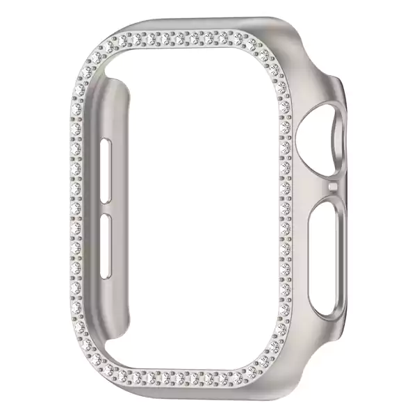 Apple Watch Seri 10 11 12 Bumper Shine Star گارد نگین دار اپل واچ سری 10-11-12 سایز 42 و 46 - استارلایت